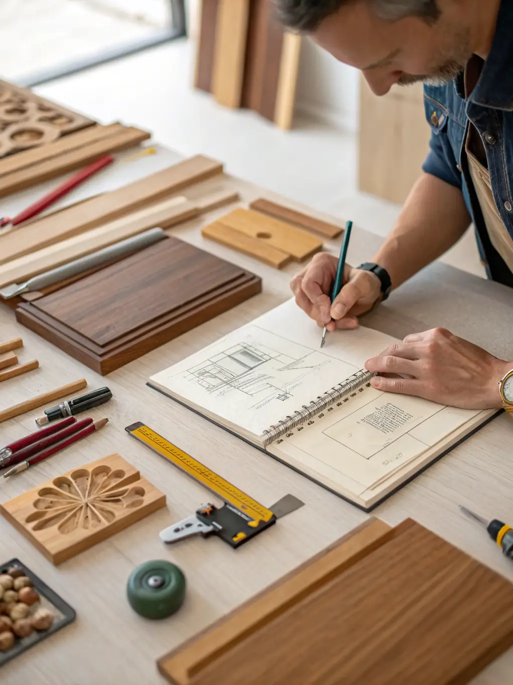 A furniture factory specializing in custom designs, showcasing unique and bespoke furniture pieces tailored to individual client specifications and preferences.